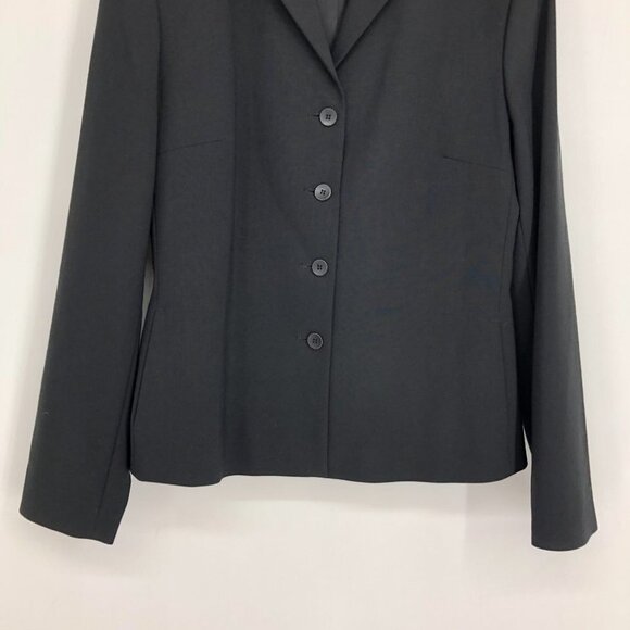 Mexx Black wool blend Button up professional 4 button Blazer size 10/M - Picture 5 of 13